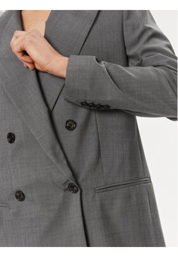 BOSS - Boss Marynarka Jarmina 50505587 Szary Relaxed Fit. Kolor: szary. Materiał: wełna
