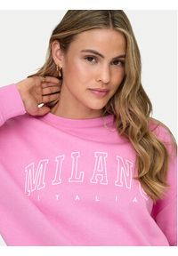 only - ONLY Bluza 15254183 Różowy Loose Fit. Kolor: różowy. Materiał: bawełna #7