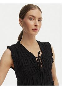 only - ONLY Bluzka Goa 15363693 Czarny Regular Fit. Kolor: czarny. Materiał: len #2