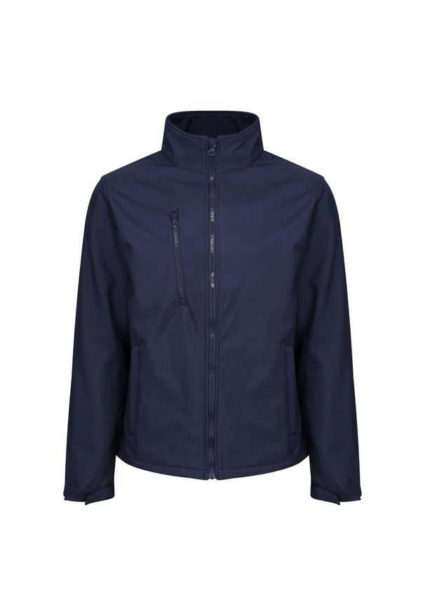Regatta - Męska Kurtka Ablaze Softshell 3 Layer Soft Shell Jacket. Kolor: niebieski. Materiał: softshell. Sport: turystyka piesza