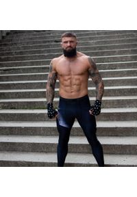 Legginsy sportowe męskie EXTREME HOBBY HOOLS. Kolor: czarny. Materiał: elastan, poliester. Sport: fitness