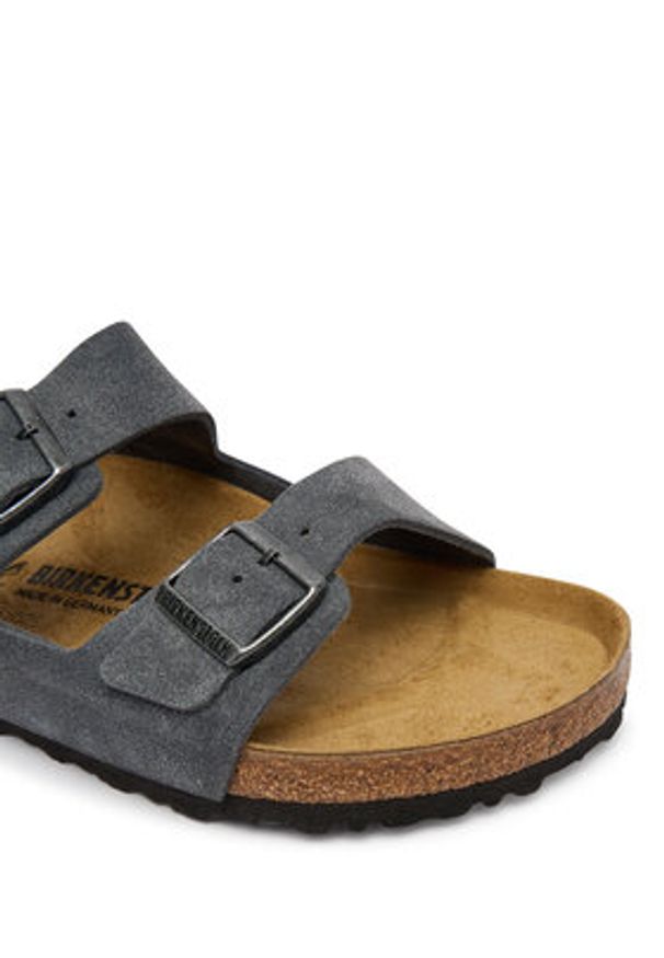 Birkenstock Klapki Arizona 1031632 Szary. Kolor: szary. Materiał: skóra, zamsz