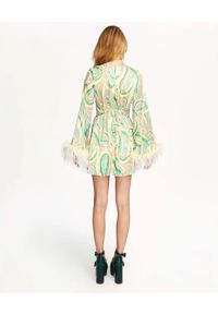 ALICE MCCALL - Sukienka Swan Lake z piórami. Kolor: zielony. Materiał: materiał. Długość rękawa: długi rękaw. Wzór: paisley. Długość: mini #5