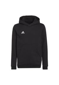 Adidas - Bluza piłkarska dla dzieci adidas Entrada 22 Hoody. Typ kołnierza: kaptur. Kolor: czarny. Materiał: polar, materiał. Sport: piłka nożna