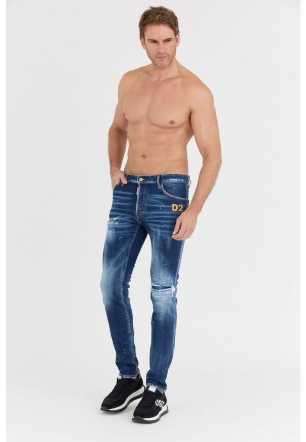 DSQUARED2 Granatowe jeansy cool guy. Kolor: niebieski