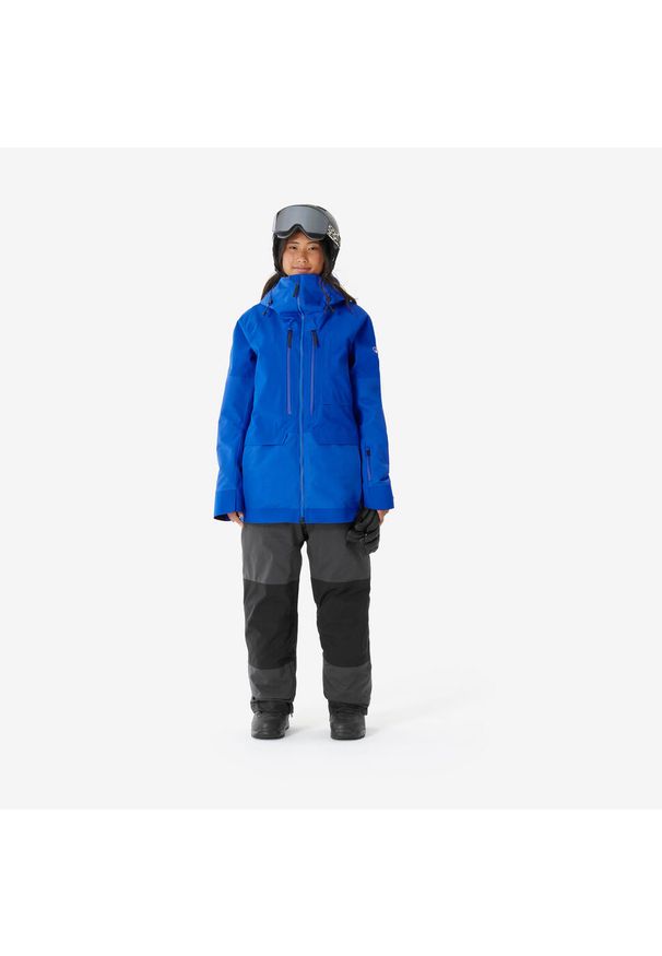 WEDZE - Kurtka snowboardowa damska Dreamscape SNB 900. Kolor: niebieski. Materiał: materiał. Sezon: zima. Sport: snowboard