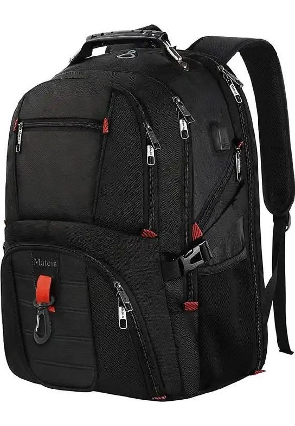 Plecak Matein Plecak biznesowy męski PODRÓŻNY USB 50L kolor czarny 51x38x26. Kolor: czarny. Styl: biznesowy