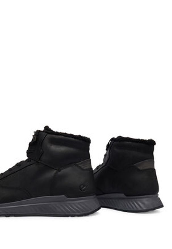 ecco - ECCO Sneakersy Exostride M 83541402001 Czarny. Kolor: czarny. Materiał: skóra, nubuk