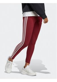Adidas - adidas Legginsy Essentials 3-Stripes High-Waisted Single Jersey Leggings IC9903 Czerwony. Kolor: czerwony. Materiał: bawełna, jersey #4