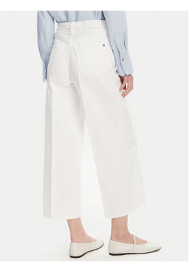 TOMMY HILFIGER - Tommy Hilfiger Jeansy WW0WW44363 Biały Wide Leg. Kolor: biały