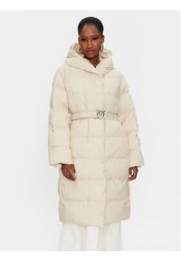 Pinko - PINKO Płaszcz zimowy Collirio Caban 103828 A11M Beżowy Regular Fit. Kolor: beżowy. Materiał: syntetyk. Sezon: zima #3
