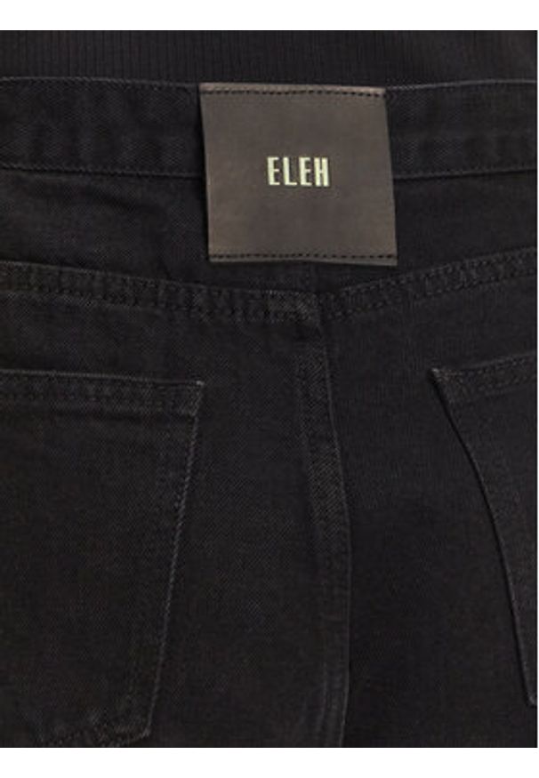 Eleh Szorty jeansowe EL027 Czarny Regular Fit. Kolor: czarny. Materiał: bawełna