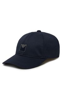 Czapka z daszkiem Emporio Armani. Kolor: niebieski
