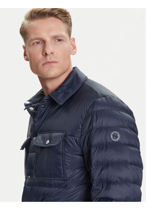 BOSS Kurtka przejściowa H-Dahanso 50540456 Granatowy Regular Fit. Kolor: niebieski. Materiał: syntetyk