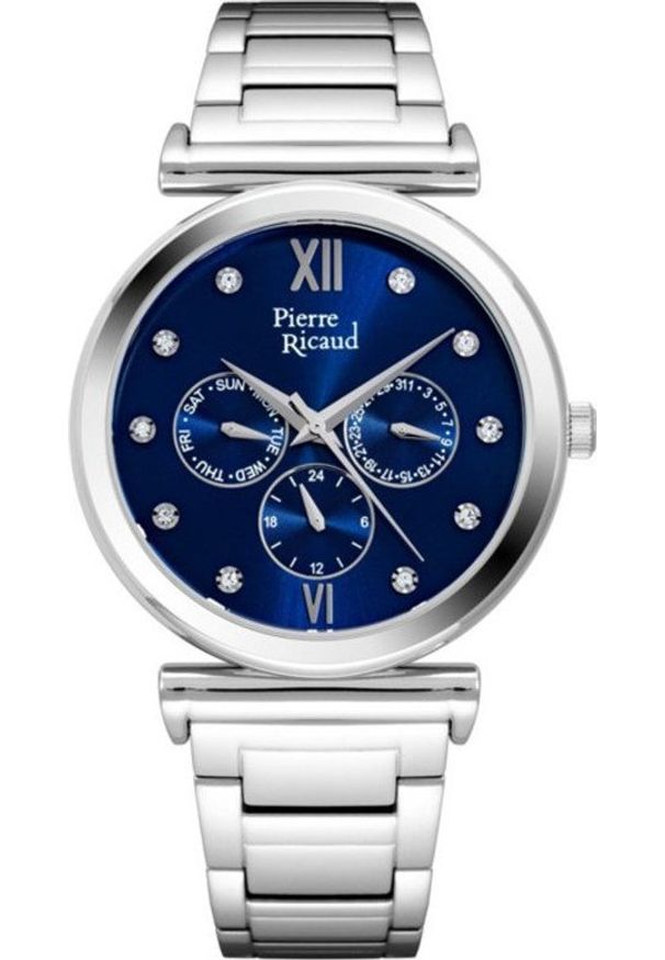 Zegarek Pierre Ricaud Zegarek damski Pierre Ricaud P22007.5165QFZ CYRKONIE srebrny. Kolor: srebrny