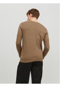 Jack & Jones - Jack&Jones Sweter 12208364 Brązowy Regular Fit. Kolor: brązowy. Materiał: bawełna #3