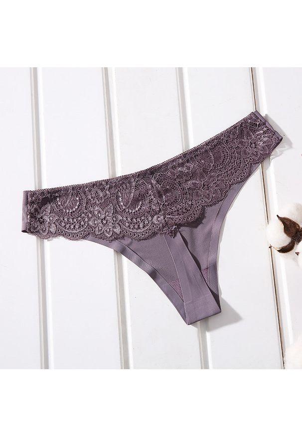 Intica - Stringi bezszwowe z koronkowym wykończeniem Dilek. Materiał: koronka