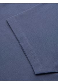 Ombre Clothing - T-shirt męski klasyczny bawełniany BASIC - niebieski denim V7 OM-TSBS-0236 - XXL. Okazja: na co dzień. Kolor: niebieski. Materiał: denim, bawełna. Styl: klasyczny #9