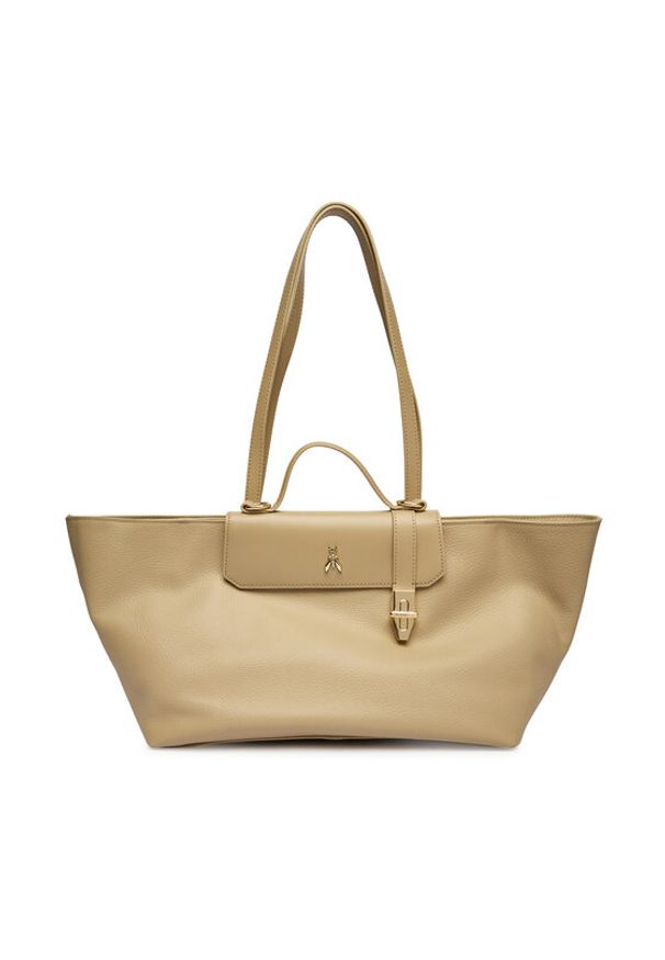 Patrizia Pepe Torebka 8B0289/L178-B862 Beżowy. Kolor: beżowy. Materiał: skórzane