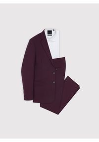 Pako Lorente - PAKO LORENTE – Bordowy garnitur męski. Kolor: czerwony. Materiał: wiskoza, poliester, elastan #2