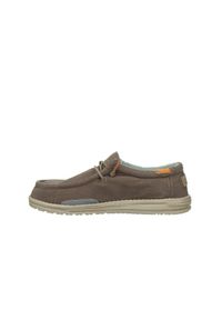 Półbuty HeyDude Wally Washed Walnut 003217, Brąz, Materiał. Kolor: brązowy. Materiał: tkanina. Sezon: lato, wiosna #3