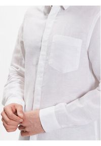 Calvin Klein Koszula K10K108664 Biały Regular Fit. Kolor: biały. Materiał: len