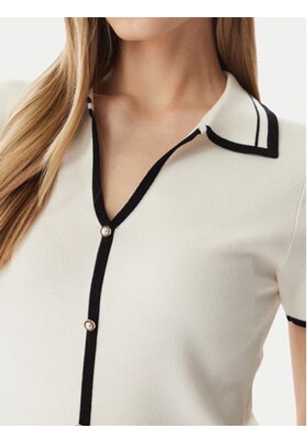 Morgan Sweter 261-MTOIRI Kremowy Regular Fit. Kolor: kremowy. Materiał: wiskoza