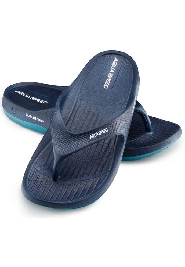 Klapki basenowe japonki Aqua Speed Alcano. Kolor: niebieski. Styl: sportowy