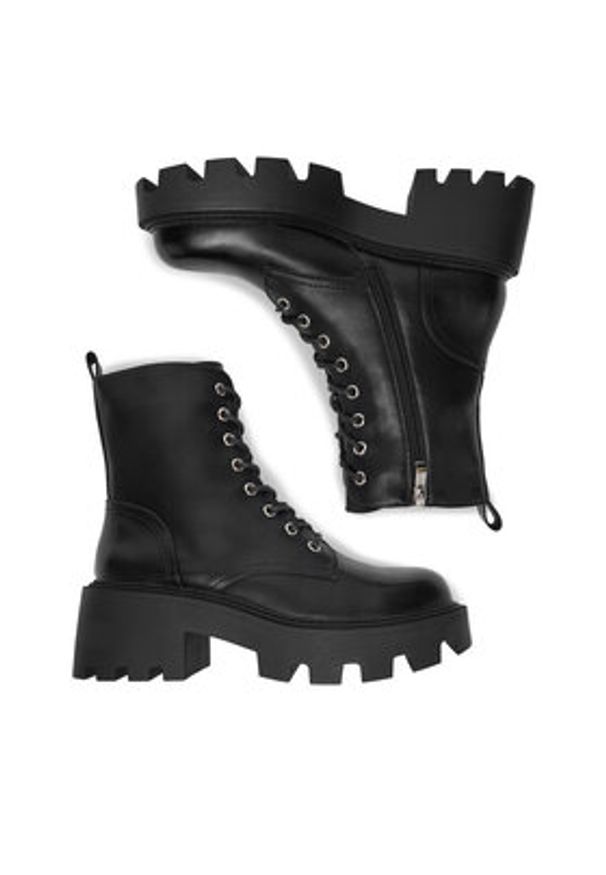 DeeZee Trzewiki 67091-3 Czarny. Kolor: czarny. Materiał: materiał