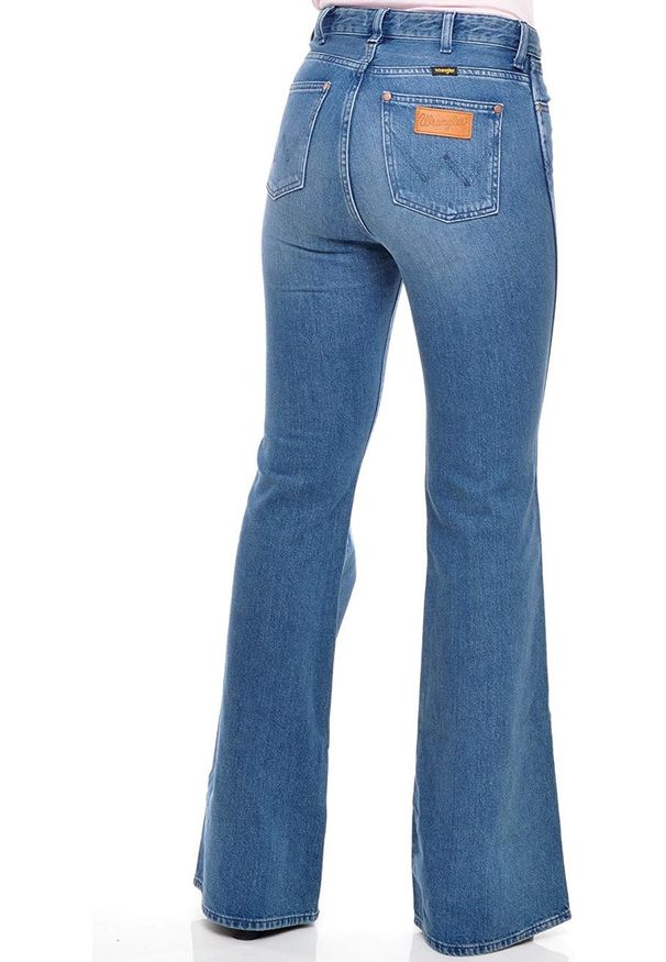 Wrangler - WRANGLER RETRO FLARE DAMSKIE SPODNIE JEANSOWE PINE FIELD W240FH21Y 112127915. Styl: retro
