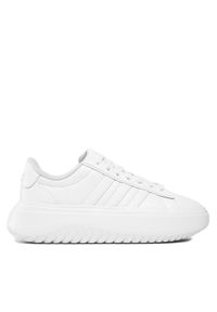 Adidas - Buty adidas. Kolor: biały. Obcas: na platformie #1