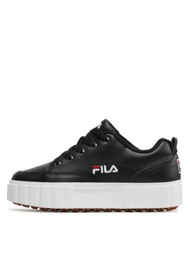 Fila Sneakersy Sandblast L Wmn FFW0060.80010 Czarny. Kolor: czarny. Materiał: skóra