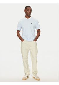 Lacoste T-Shirt TH9749 Błękitny Regular Fit. Kolor: niebieski. Materiał: bawełna