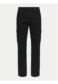 Only & Sons Spodnie materiałowe Sedge 22030724 Czarny Straight Fit. Kolor: czarny. Materiał: bawełna