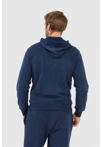 La Martina - LA MARTINA Granatowa bluza męska na zamek z kapturem, Rozmiar XL. Typ kołnierza: kaptur. Kolor: niebieski #3