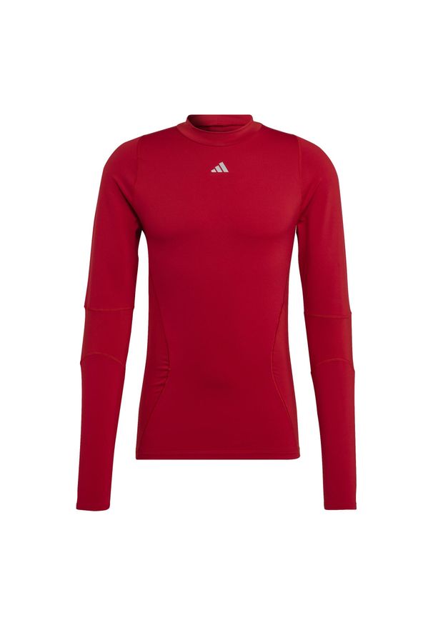 Adidas - Koszulka męska adidas Techfit COLD.RDY Long Sleeve. Kolor: czerwony. Długość rękawa: długi rękaw. Technologia: Techfit (Adidas). Sport: piłka nożna