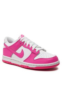 Nike Sneakersy Dunk Low (Gs) FB9109 102 Różowy. Kolor: różowy. Materiał: skóra