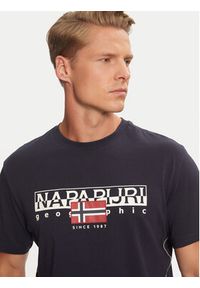 Napapijri T-Shirt S-Aylmer NP0A4HTO Granatowy Regular Fit. Kolor: niebieski. Materiał: bawełna #3