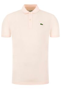 Lacoste Polo PH4012 Różowy Slim Fit. Typ kołnierza: polo. Kolor: różowy. Materiał: bawełna