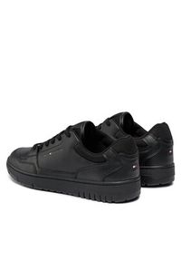 TOMMY HILFIGER - Tommy Hilfiger Sneakersy Th Basket Core Leather Ess FM0FM05040 Czarny. Kolor: czarny. Materiał: skóra #2