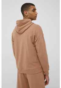 Calvin Klein Underwear bluza męska kolor brązowy z kapturem gładka. Typ kołnierza: kaptur. Kolor: brązowy. Wzór: gładki #4