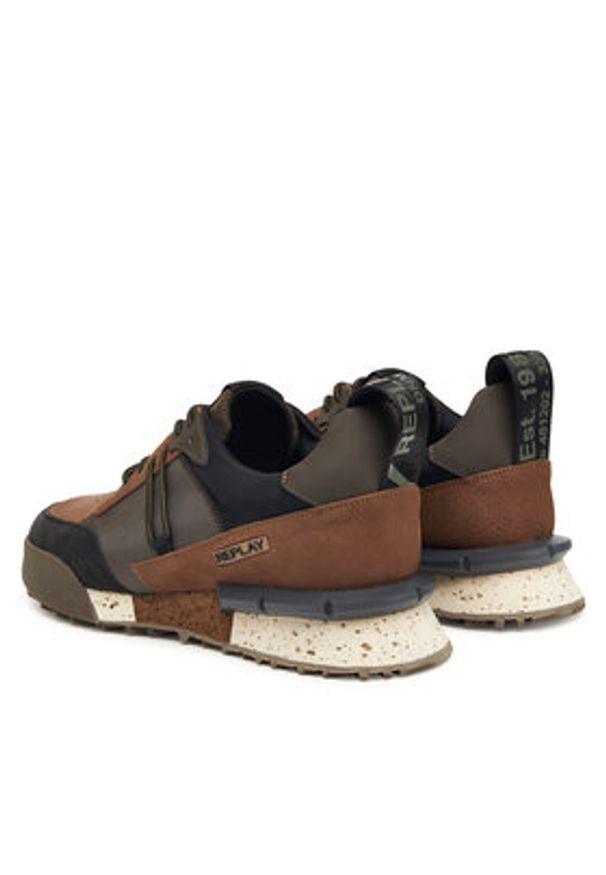 Replay - REPLAY Sneakersy Field M GMS1P .000.C0064L Brązowy. Kolor: brązowy. Materiał: skóra
