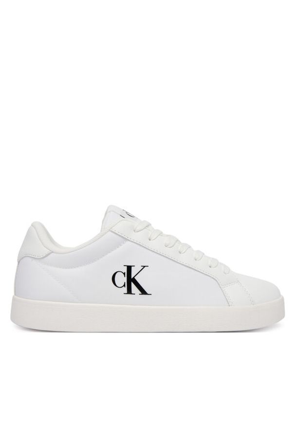Calvin Klein Sneakersy 3 Cupsole Laceup Pu Mg YW0YW01781 Biały. Kolor: biały. Materiał: skóra