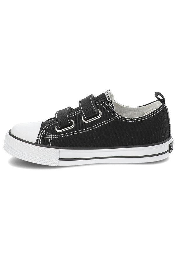 Big-Star - Czarne Trampki Big Star Modne Buty Dziecięce. Okazja: na co dzień. Zapięcie: rzepy. Kolor: czarny. Materiał: guma, materiał. Styl: sportowy, klasyczny, casual