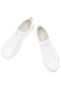 Big-Star - Białe Trampki Big Star Damskie Buty Sportowe. Okazja: na co dzień. Zapięcie: sznurówki. Kolor: biały. Materiał: materiał. Styl: sportowy #7
