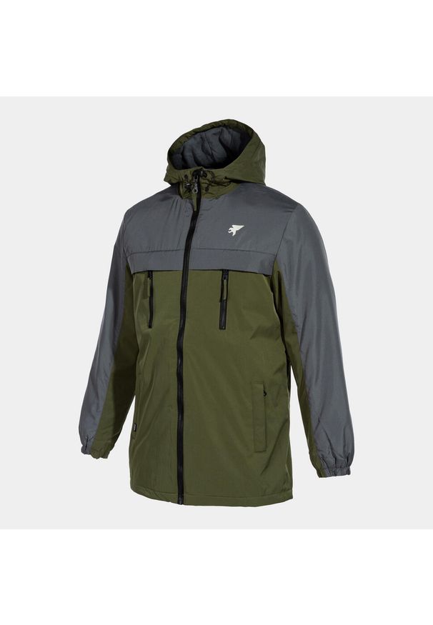 Kurtka anorak przeciwdeszczowa męska Joma Explorer z kapturem polarowa podszewka. Typ kołnierza: kaptur. Kolor: zielony. Materiał: polar. Sport: turystyka piesza