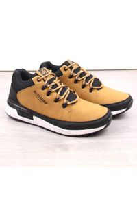 Skórzane buty męskie sneakersy żółte Cruiser Bustagrip. Kolor: żółty. Materiał: skóra #9