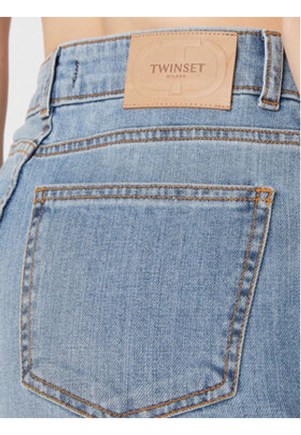 TwinSet - TWINSET Jeansy 231TP2588 Niebieski Flared Leg. Kolor: niebieski
