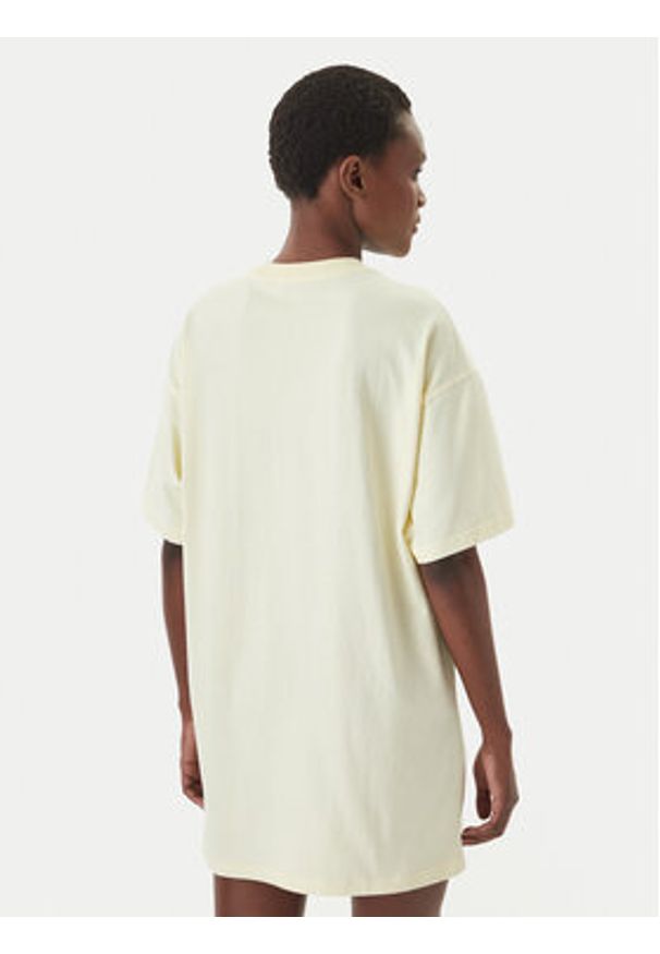 Calvin Klein Jeans Sukienka codzienna LV047F228G Żółty jasny Oversize. Okazja: na co dzień. Kolor: żółty. Materiał: bawełna. Typ sukienki: proste, oversize. Styl: casual