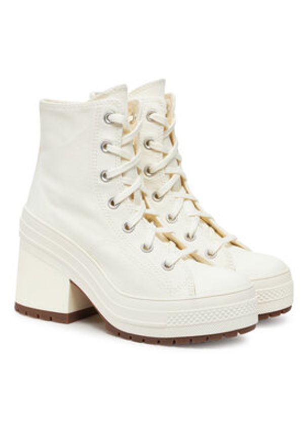 Converse Botki Chuck 70 De Luxe Heel A05348C Beżowy. Kolor: beżowy. Materiał: materiał